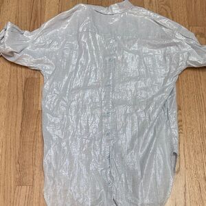 Silver Button Down Shirt